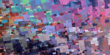 Soyut arka plan sanatı. 2D çizim. Etkileyici yağlı boya resim. Tuvalde fırça darbeleri. Modern sanat. Çok renkli arkaplan. Çağdaş sanat. İfade. Sanatsal dijital palet.