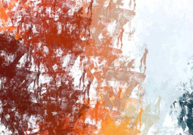 Soyut arka plan sanatı. 2D çizim. Etkileyici yağlı boya resim. Tuvalde fırça darbeleri. Modern sanat. Çok renkli arkaplan. Çağdaş sanat. İfade. Sanatsal dijital palet.