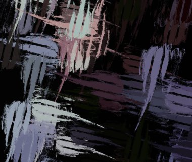 Soyut arka plan sanatı. 2D çizim. Etkileyici yağlı boya resim. Tuvalde fırça darbeleri. Modern sanat. Çok renkli arkaplan. Çağdaş sanat. İfade. Sanatsal dijital palet.