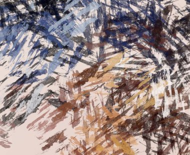 Soyut arka plan sanatı. 2D çizim. Etkileyici yağlı boya resim. Tuvalde fırça darbeleri. Modern sanat. Çok renkli arkaplan. Çağdaş sanat. İfade. Sanatsal dijital palet.