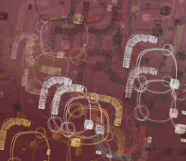 Soyut arka plan sanatı. 2D çizim. Etkileyici yağlı boya resim. Tuvalde fırça darbeleri. Modern sanat. Çok renkli arkaplan. Çağdaş sanat. İfade. Sanatsal dijital palet.