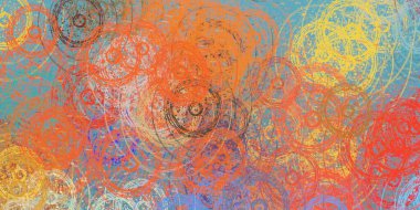 Soyut arka plan sanatı. 2D çizim. Etkileyici yağlı boya resim. Tuvalde fırça darbeleri. Modern sanat. Çok renkli arkaplan. Çağdaş sanat. İfade. Sanatsal dijital palet.