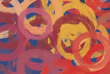 Soyut arka plan sanatı. 2D çizim. Etkileyici yağlı boya resim. Tuvalde fırça darbeleri. Modern sanat. Çok renkli arkaplan. Çağdaş sanat. İfade. Sanatsal dijital palet.