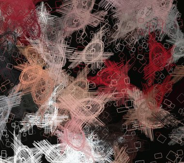 Soyut arka plan sanatı. 2D çizim. Etkileyici yağlı boya resim. Tuvalde fırça darbeleri. Modern sanat. Çok renkli arkaplan. Çağdaş sanat. İfade. Sanatsal dijital palet.