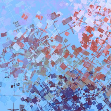 Soyut arka plan sanatı. 2D çizim. Etkileyici yağlı boya resim. Tuvalde fırça darbeleri. Modern sanat. Çok renkli arkaplan. Çağdaş sanat. İfade. Sanatsal dijital palet.