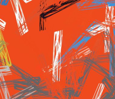 Soyut arka plan sanatı. 2D çizim. Etkileyici yağlı boya resim. Tuvalde fırça darbeleri. Modern sanat. Çok renkli arkaplan. Çağdaş sanat. İfade. Sanatsal dijital palet.