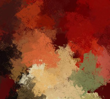 Soyut arka plan sanatı. 2D çizim. Etkileyici yağlı boya resim. Tuvalde fırça darbeleri. Modern sanat. Çok renkli arkaplan. Çağdaş sanat. İfade. Sanatsal dijital palet.