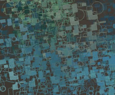 Soyut arka plan sanatı. 2D çizim. Etkileyici yağlı boya resim. Tuvalde fırça darbeleri. Modern sanat. Çok renkli arkaplan. Çağdaş sanat. İfade. Sanatsal dijital palet.