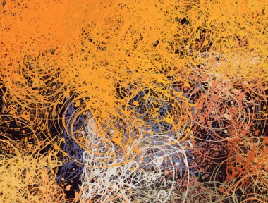 Soyut arka plan sanatı. 2D çizim. Etkileyici yağlı boya resim. Tuvalde fırça darbeleri. Modern sanat. Çok renkli arkaplan. Çağdaş sanat. İfade. Sanatsal dijital palet.