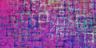 Soyut arka plan sanatı. 2D çizim. Etkileyici yağlı boya resim. Tuvalde fırça darbeleri. Modern sanat. Çok renkli arkaplan. Çağdaş sanat. İfade. Sanatsal dijital palet.