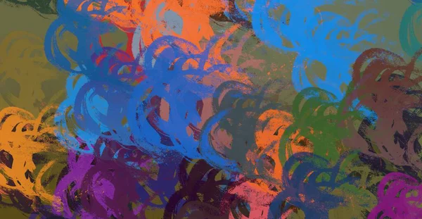 Abstracte Achtergrondkunst Illustratie Expressieve Olieverf Penseelstreken Doek Moderne Kunst Meerkleurige — Stockfoto