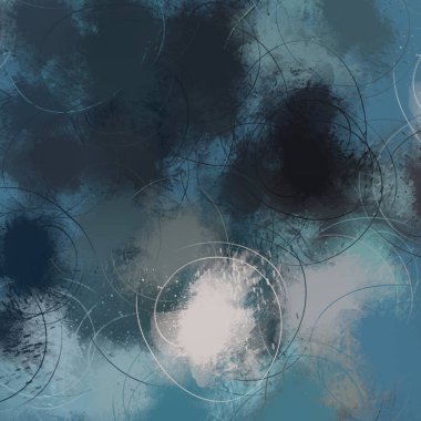 Soyut arka plan sanatı. 2D çizim. Etkileyici yağlı boya resim. Tuvalde fırça darbeleri. Modern sanat. Çok renkli arkaplan. Çağdaş sanat. İfade. Sanatsal dijital palet.