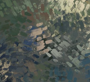 Soyut arka plan sanatı. 2D çizim. Etkileyici yağlı boya resim. Tuvalde fırça darbeleri. Modern sanat. Çok renkli arkaplan. Çağdaş sanat. İfade. Sanatsal dijital palet.