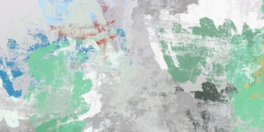Soyut arka plan sanatı. 2D çizim. Etkileyici yağlı boya resim. Tuvalde fırça darbeleri. Modern sanat. Çok renkli arkaplan. Çağdaş sanat. İfade. Sanatsal dijital palet.