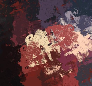 Soyut arka plan sanatı. 2D çizim. Etkileyici yağlı boya resim. Tuvalde fırça darbeleri. Modern sanat. Çok renkli arkaplan. Çağdaş sanat. İfade. Sanatsal dijital palet.