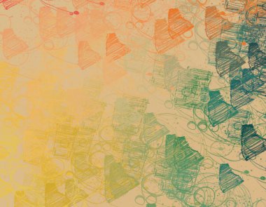 Soyut arka plan sanatı. 2D çizim. Etkileyici yağlı boya resim. Tuvalde fırça darbeleri. Modern sanat. Çok renkli arkaplan. Çağdaş sanat. İfade. Sanatsal dijital palet.