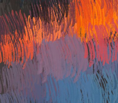 Soyut arka plan sanatı. 2D çizim. Etkileyici yağlı boya resim. Tuvalde fırça darbeleri. Modern sanat. Çok renkli arkaplan. Çağdaş sanat. İfade. Sanatsal dijital palet.