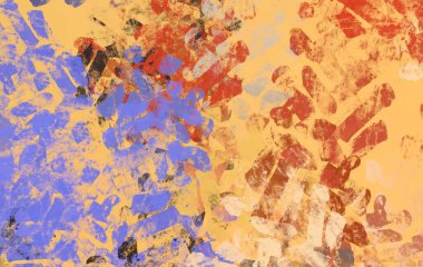 Soyut arka plan sanatı. 2D çizim. Etkileyici yağlı boya resim. Tuvalde fırça darbeleri. Modern sanat. Çok renkli arkaplan. Çağdaş sanat. İfade. Sanatsal dijital palet.
