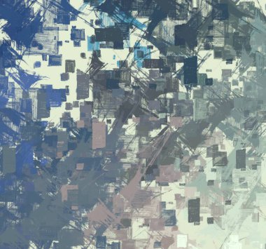 Soyut arka plan sanatı. 2D çizim. Etkileyici yağlı boya resim. Tuvalde fırça darbeleri. Modern sanat. Çok renkli arkaplan. Çağdaş sanat. İfade. Sanatsal dijital palet.