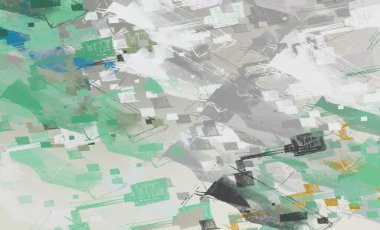 Soyut arka plan sanatı. 2D çizim. Etkileyici yağlı boya resim. Tuvalde fırça darbeleri. Modern sanat. Çok renkli arkaplan. Çağdaş sanat. İfade. Sanatsal dijital palet.