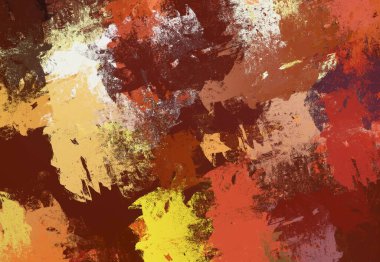 Soyut arka plan sanatı. 2D çizim. Etkileyici yağlı boya resim. Tuvalde fırça darbeleri. Modern sanat. Çok renkli arkaplan. Çağdaş sanat. İfade. Sanatsal dijital palet.