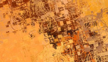 Soyut arka plan sanatı. 2D çizim. Etkileyici yağlı boya resim. Tuvalde fırça darbeleri. Modern sanat. Çok renkli arkaplan. Çağdaş sanat. İfade. Sanatsal dijital palet.