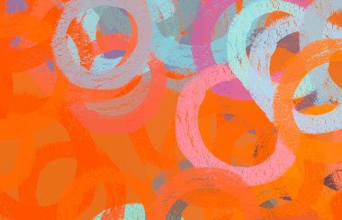 Soyut arka plan sanatı. 2D çizim. Etkileyici yağlı boya resim. Tuvalde fırça darbeleri. Modern sanat. Çok renkli arkaplan. Çağdaş sanat. İfade. Sanatsal dijital palet.