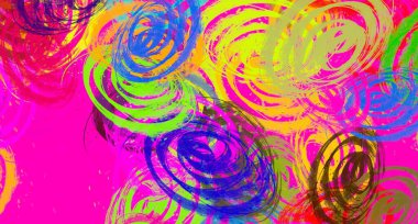 Soyut arka plan sanatı. 2D çizim. Etkileyici yağlı boya resim. Tuvalde fırça darbeleri. Modern sanat. Çok renkli arkaplan. Çağdaş sanat. İfade. Sanatsal dijital palet.