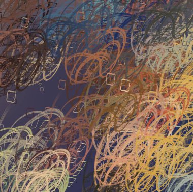 Soyut arka plan sanatı. 2D çizim. Etkileyici yağlı boya resim. Tuvalde fırça darbeleri. Modern sanat. Çok renkli arkaplan. Çağdaş sanat. İfade. Sanatsal dijital palet.