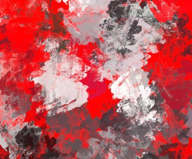 Soyut arka plan sanatı. 2D çizim. Etkileyici yağlı boya resim. Tuvalde fırça darbeleri. Modern sanat. Çok renkli arkaplan. Çağdaş sanat. İfade. Sanatsal dijital palet.