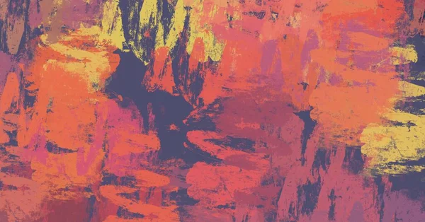 Abstract background art. 2d illustration. Expressive oil painting. Brushstrokes on canvas. Modern art. Multi color backdrop. Contemporary art. Expression. Artistic digital palette.