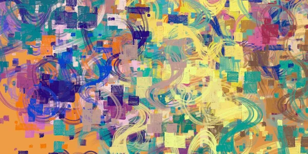 Abstracte Achtergrondkunst Illustratie Expressieve Olieverf Penseelstreken Doek Moderne Kunst Meerkleurige — Stockfoto