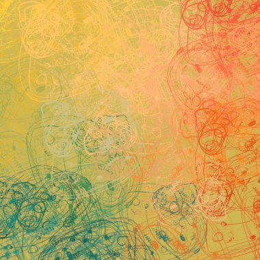 Soyut arka plan sanatı. 2D çizim. Etkileyici yağlı boya resim. Tuvalde fırça darbeleri. Modern sanat. Çok renkli arkaplan. Çağdaş sanat. İfade. Sanatsal dijital palet.