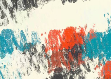 Soyut arka plan sanatı. 2D çizim. Etkileyici yağlı boya resim. Tuvalde fırça darbeleri. Modern sanat. Çok renkli arkaplan. Çağdaş sanat. İfade. Sanatsal dijital palet.