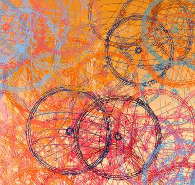 Soyut arka plan sanatı. 2D çizim. Etkileyici yağlı boya resim. Tuvalde fırça darbeleri. Modern sanat. Çok renkli arkaplan. Çağdaş sanat. İfade. Sanatsal dijital palet.