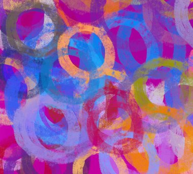 Soyut arka plan sanatı. 2D çizim. Etkileyici yağlı boya resim. Tuvalde fırça darbeleri. Modern sanat. Çok renkli arkaplan. Çağdaş sanat. İfade. Sanatsal dijital palet.
