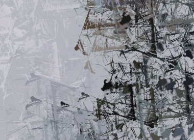 Soyut arka plan sanatı. 2D çizim. Etkileyici yağlı boya resim. Tuvalde fırça darbeleri. Modern sanat. Çok renkli arkaplan. Çağdaş sanat. İfade. Sanatsal dijital palet.