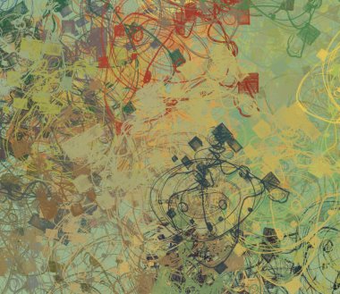 Soyut arka plan sanatı. 2D çizim. Etkileyici yağlı boya resim. Tuvalde fırça darbeleri. Modern sanat. Çok renkli arkaplan. Çağdaş sanat. İfade. Sanatsal dijital palet.