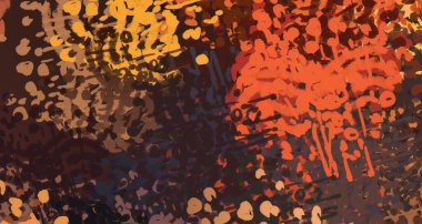 Soyut arka plan sanatı. 2D çizim. Etkileyici yağlı boya resim. Tuvalde fırça darbeleri. Modern sanat. Çok renkli arkaplan. Çağdaş sanat. İfade. Sanatsal dijital palet.