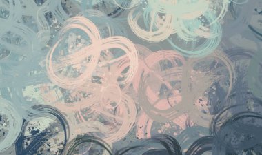 Soyut arka plan sanatı. 2D çizim. Etkileyici yağlı boya resim. Tuvalde fırça darbeleri. Modern sanat. Çok renkli arkaplan. Çağdaş sanat. İfade. Sanatsal dijital palet.