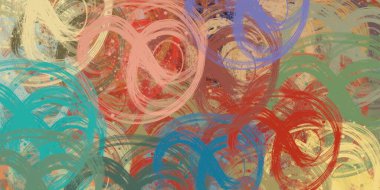 Soyut arka plan sanatı. 2D çizim. Etkileyici yağlı boya resim. Tuvalde fırça darbeleri. Modern sanat. Çok renkli arkaplan. Çağdaş sanat. İfade. Sanatsal dijital palet.