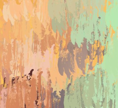 Soyut arka plan sanatı. 2D çizim. Etkileyici yağlı boya resim. Tuvalde fırça darbeleri. Modern sanat. Çok renkli arkaplan. Çağdaş sanat. İfade. Sanatsal dijital palet.