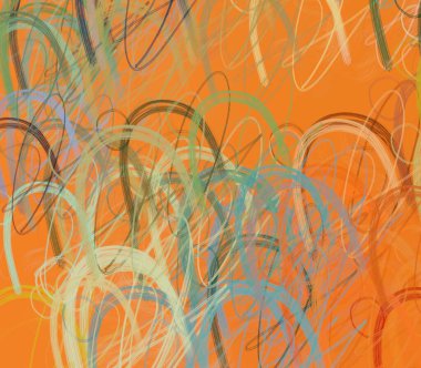 Soyut arka plan sanatı. 2D çizim. Etkileyici yağlı boya resim. Tuvalde fırça darbeleri. Modern sanat. Çok renkli arkaplan. Çağdaş sanat. İfade. Sanatsal dijital palet.