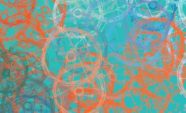 Soyut arka plan sanatı. 2D çizim. Etkileyici yağlı boya resim. Tuvalde fırça darbeleri. Modern sanat. Çok renkli arkaplan. Çağdaş sanat. İfade. Sanatsal dijital palet.