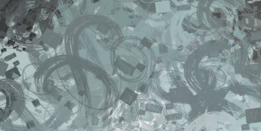 Soyut arka plan sanatı. 2D çizim. Etkileyici yağlı boya resim. Tuvalde fırça darbeleri. Modern sanat. Çok renkli arkaplan. Çağdaş sanat. İfade. Sanatsal dijital palet.