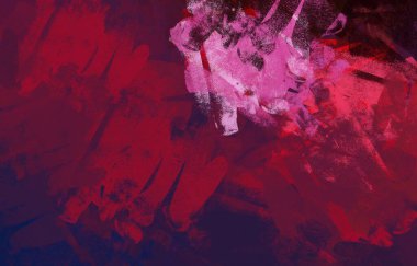 Soyut arka plan sanatı. 2D çizim. Etkileyici yağlı boya resim. Tuvalde fırça darbeleri. Modern sanat. Çok renkli arkaplan. Çağdaş sanat. İfade. Sanatsal dijital palet.