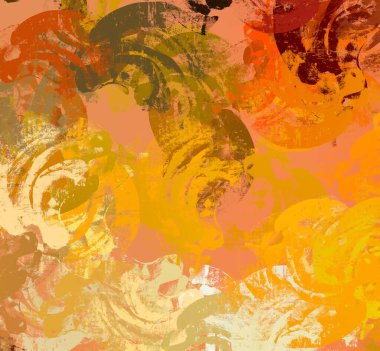 Soyut arka plan sanatı. 2D çizim. Etkileyici yağlı boya resim. Tuvalde fırça darbeleri. Modern sanat. Çok renkli arkaplan. Çağdaş sanat. İfade. Sanatsal dijital palet.