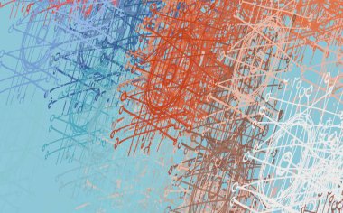 Soyut arka plan sanatı. 2D çizim. Etkileyici yağlı boya resim. Tuvalde fırça darbeleri. Modern sanat. Çok renkli arkaplan. Çağdaş sanat. İfade. Sanatsal dijital palet.