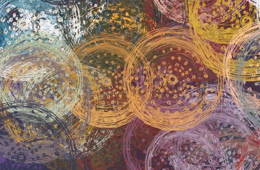 Soyut arka plan sanatı. 2D çizim. Etkileyici yağlı boya resim. Tuvalde fırça darbeleri. Modern sanat. Çok renkli arkaplan. Çağdaş sanat. İfade. Sanatsal dijital palet.