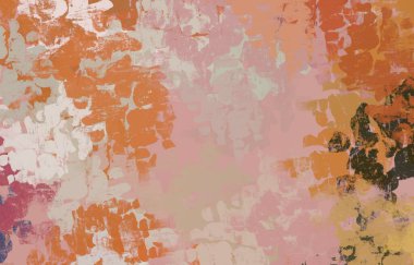 Soyut arka plan sanatı. 2D çizim. Etkileyici yağlı boya resim. Tuvalde fırça darbeleri. Modern sanat. Çok renkli arkaplan. Çağdaş sanat. İfade. Sanatsal dijital palet.